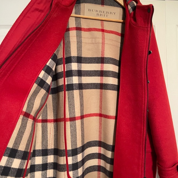 Burberry Brit Red Pea coat - Picture 8 of 11